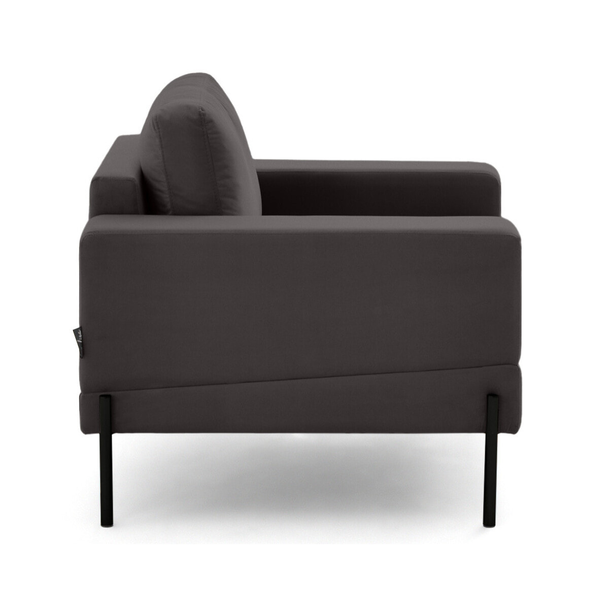 Isaure - fauteuil en velours - Gris foncé