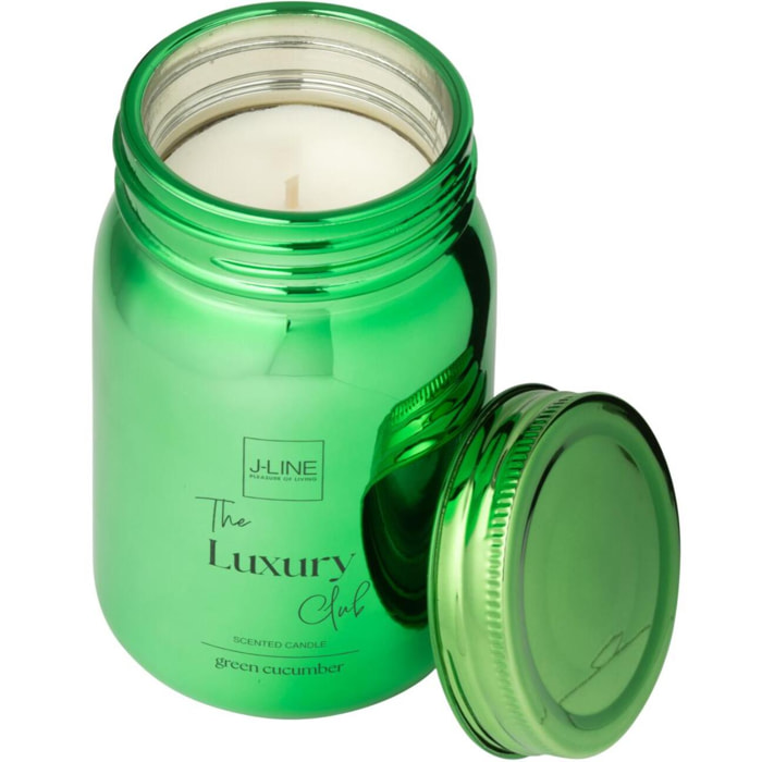 J-Line bougie parfumée Bocal -  Green Cucumber - verre - vert - 69H