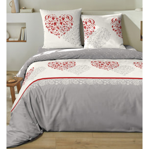 Parure housse de couette flanelle multicolore