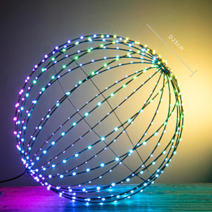 Sfera con 108 Led 32 Giochi esterno - Pezzi 1 - Colore Multicolore - 25x30Hx30cm - Bianchi Dino