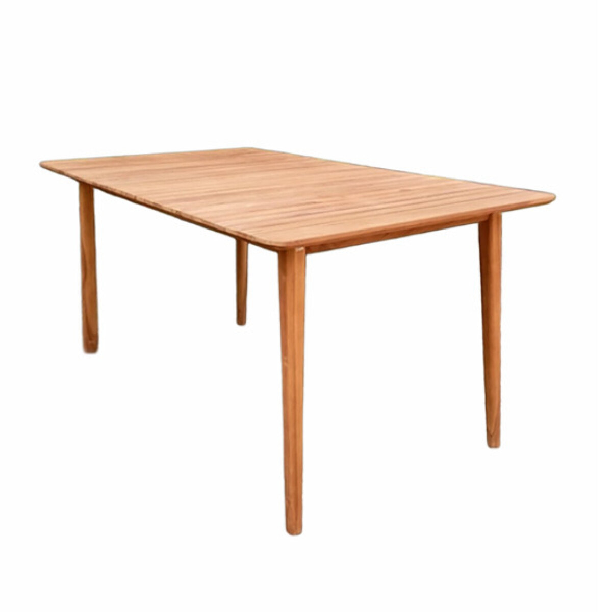 Table de jardin rectangulaire L. 150 cm en bois de teck massif - TECKIA