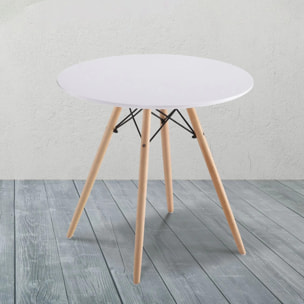 Mesa de comedor redonda Tower Blanco