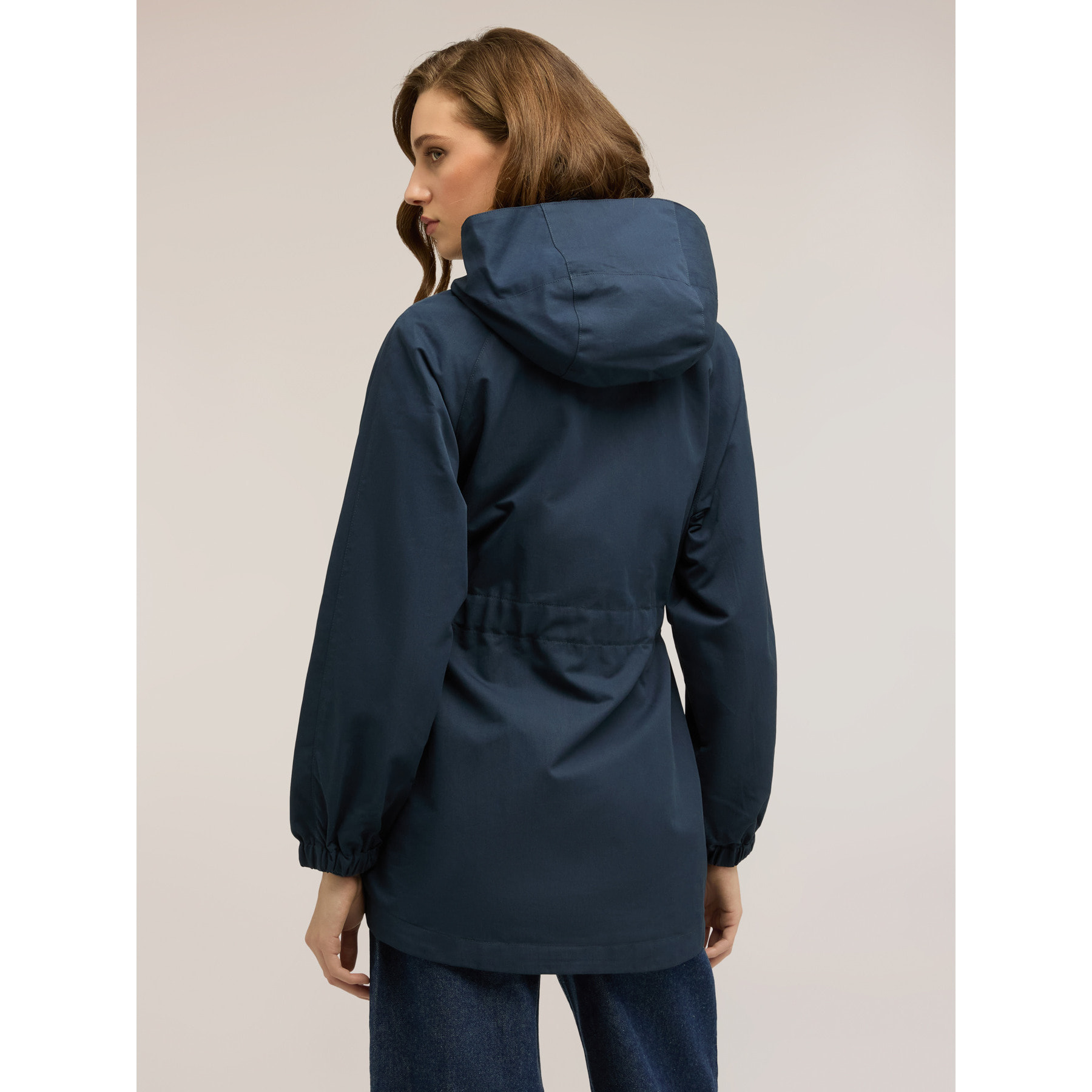 Motivi - Parka de mezcla de algodón con capucha - Azul