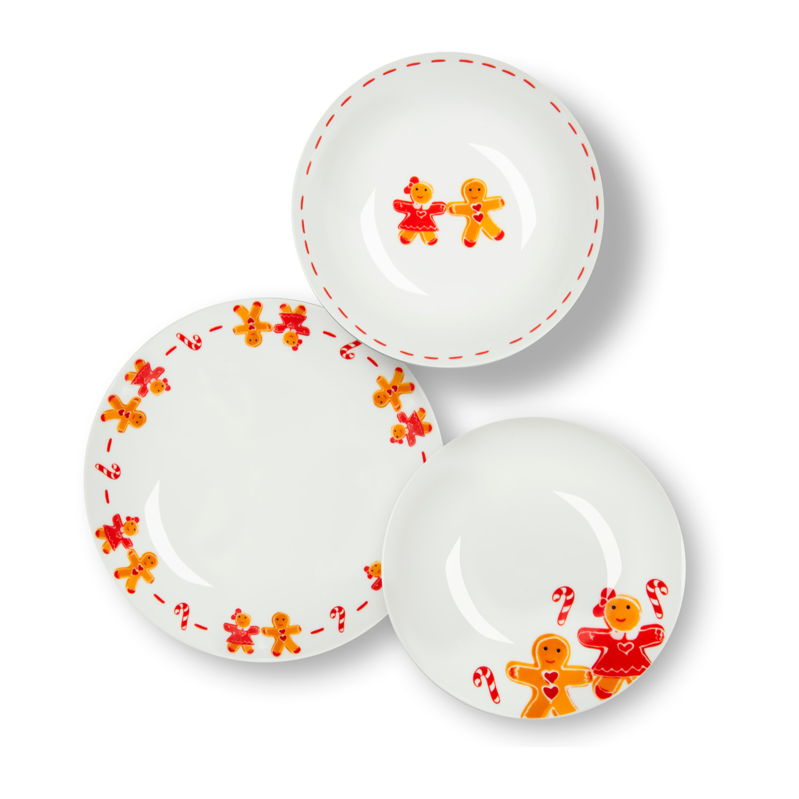 Servizio piatti 18 pezzi Excelsa – Ginger Boy&Girl, Porcellana Bianco