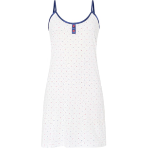 Camisón corto mujer topitos con tirantes suave