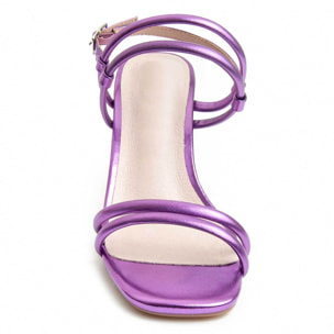 Sandalia de tacón - Violeta - Altura: 8 cm