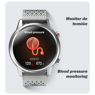 Smartwatch F32 con 20 modalità sportive. Cardiofrequenzimetro, pressione sanguigna e ossigeno.