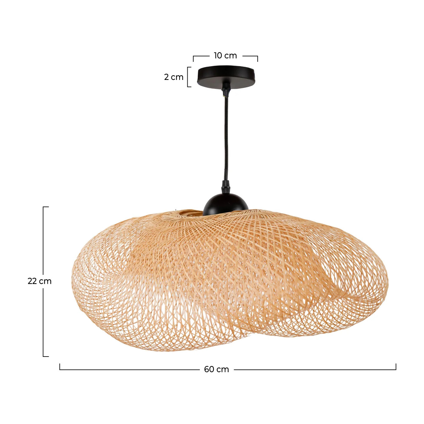 Suspension en bambou naturel D60 cm - Anya