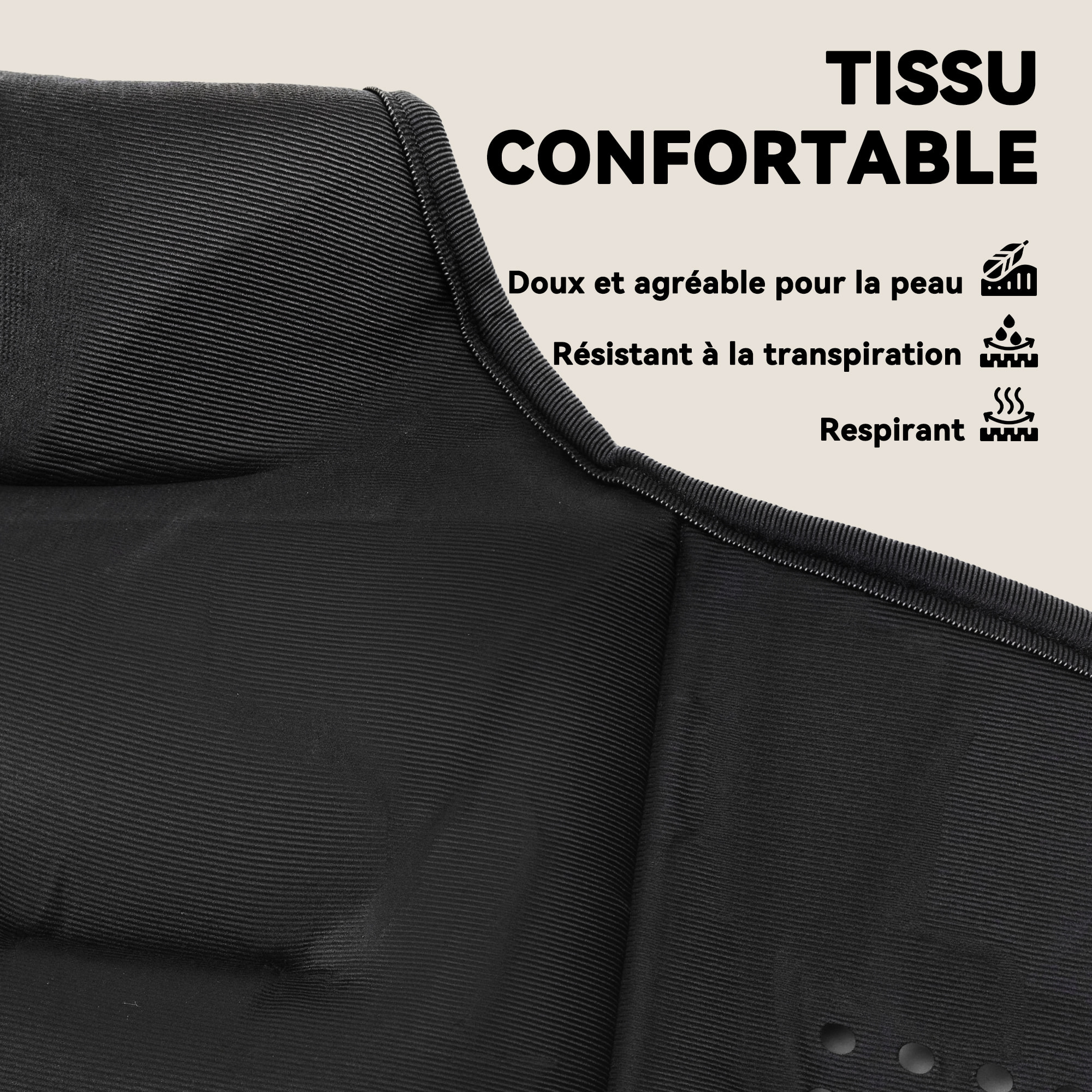 Gilet lesté veste lestée 5 Kg max. sangles réglables bandes réfléchissantes néoprène noir