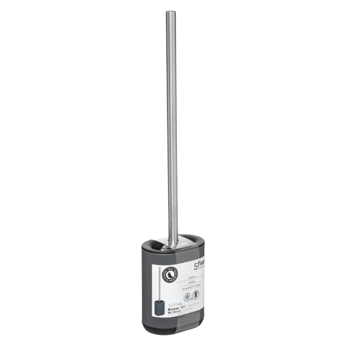 Brosse WC métal "Siliflex" gris