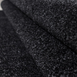 CALIFORNIE - Tapis rond uni à poils courts Anthracite