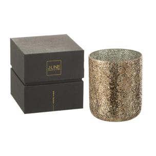 J-Line bougie parfumée Luxuria - Cookie Crunch - verre - bronze - extra large - 120H