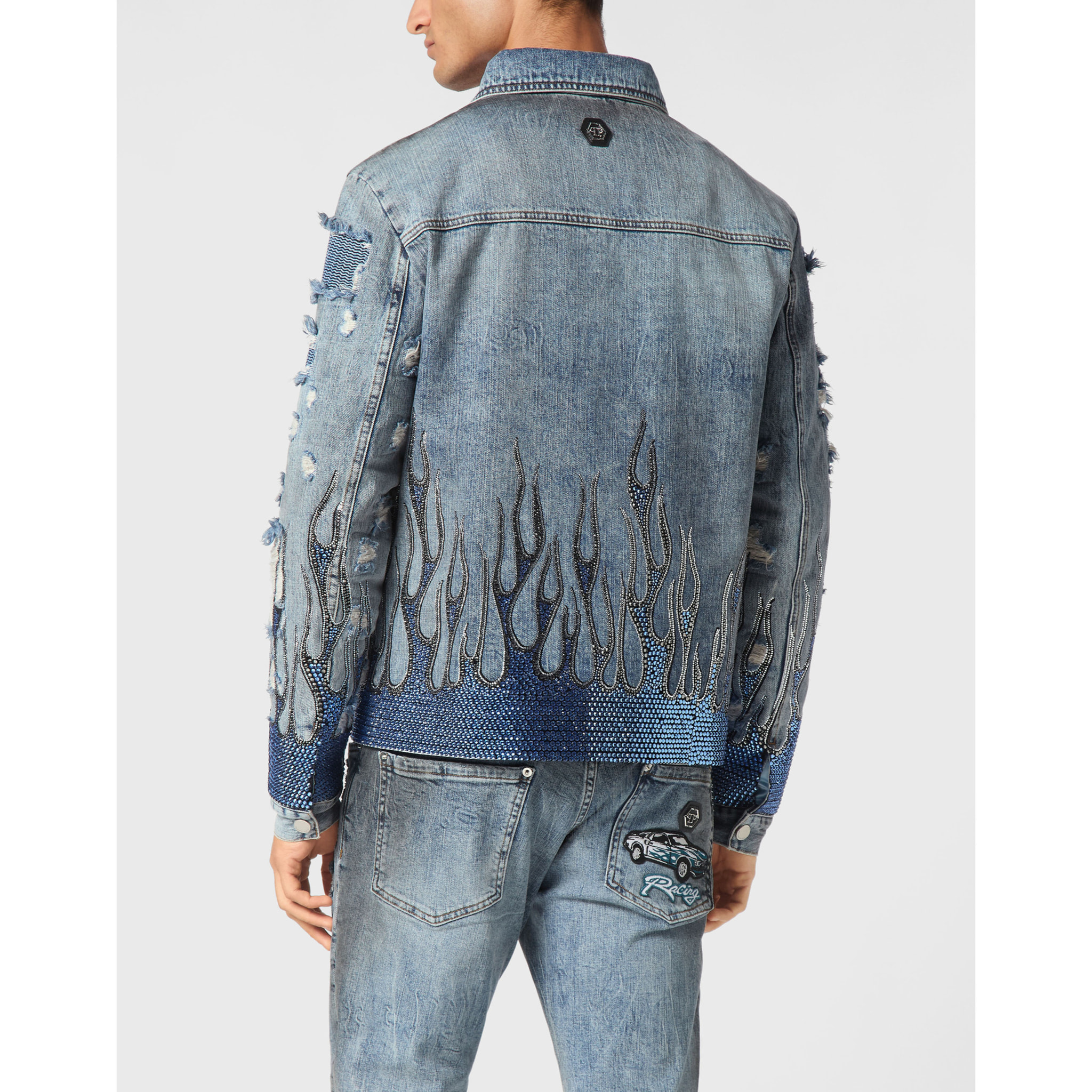 PHILIPP PLEIN Chaqueta vaquera FLAME