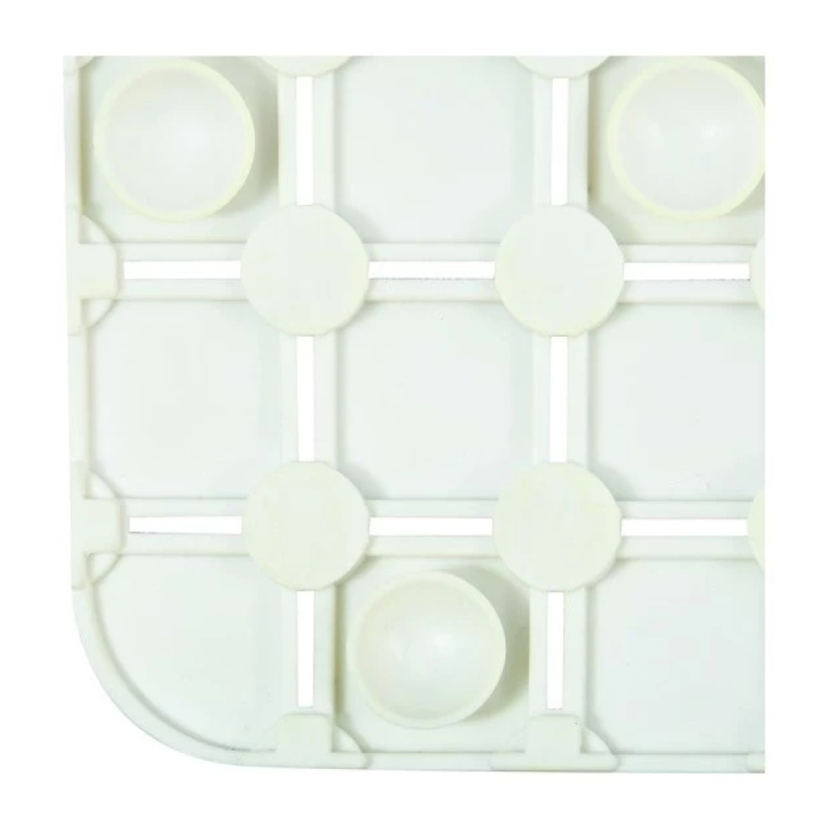 Tapis Fond de douche antidérapant Caoutchouc QUADRO 54x54cm Blanc MSV