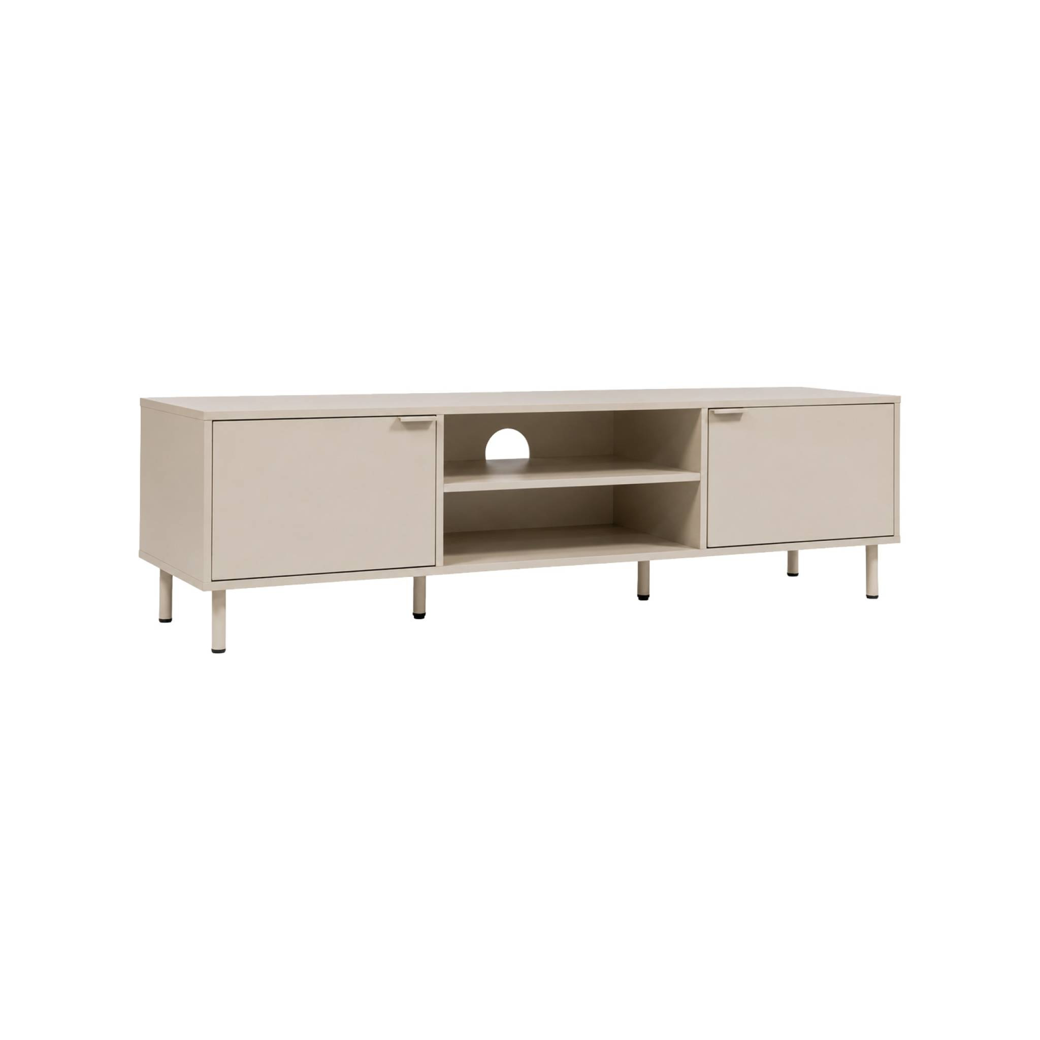 Meuble TV décor bois et métal 160cm ELLIE
