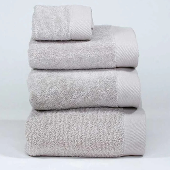 Toalla de baño 400gr doble rizo gris perla