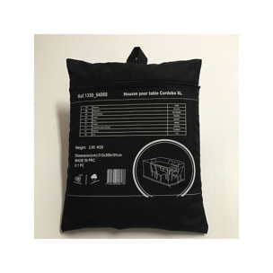 Housse de protection pour salon de jardin repas - 300 x 212 x 101 cm - Noir