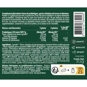 Nutri&Co Probiotiques & Prébiotiques - Flore Intestinale - 60 gélules Vegan