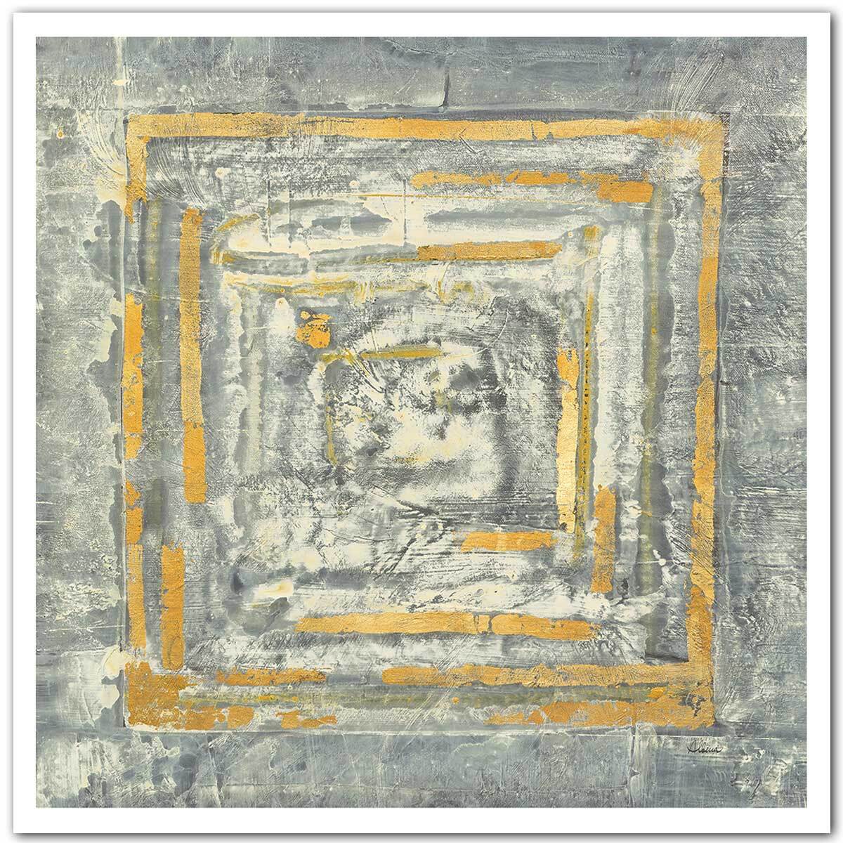 Affiche Abstrait d'or et de blanc Affiche seule