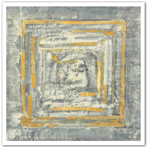 Affiche Abstrait d'or et de blanc Affiche seule