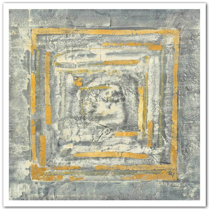 Affiche Abstrait d'or et de blanc Affiche seule