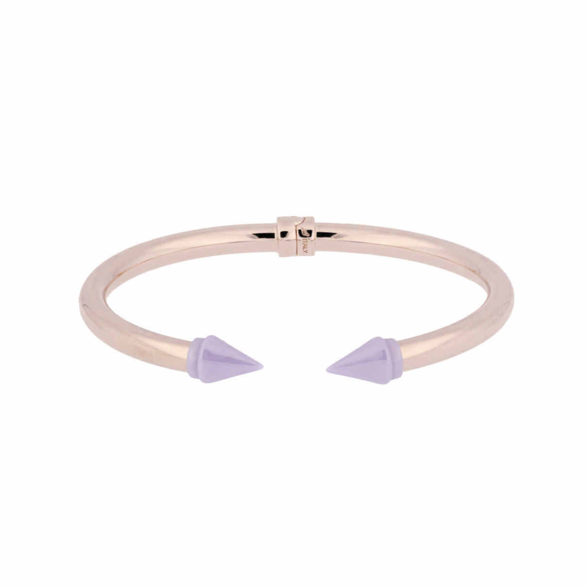 Bracciale Rigido Freccia Viola in Ceramica Placcato Oro Rosa 18kt