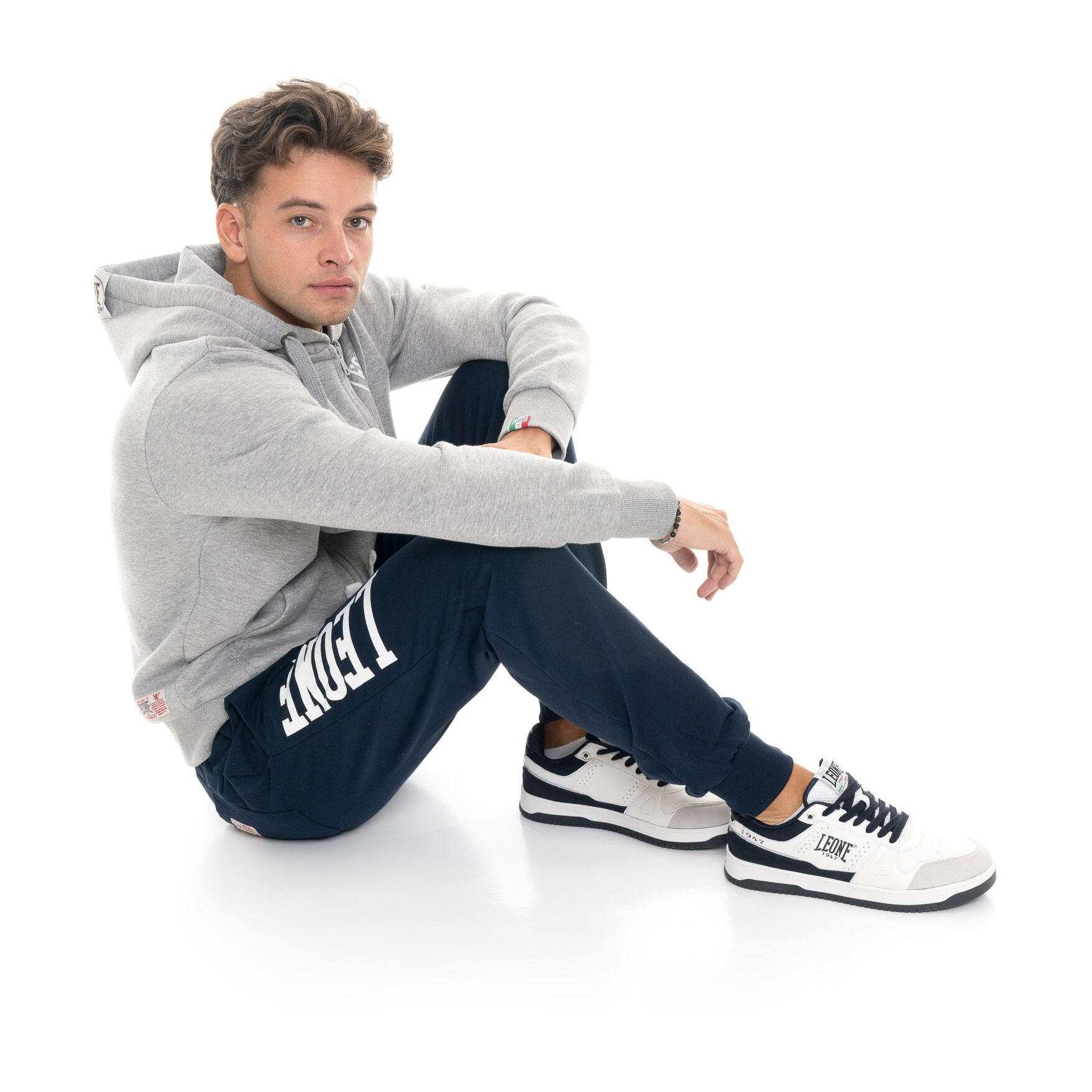 Pantalone sportivo invernale da uomo con polsino e logo grande "Basic"