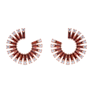 Pendientes Umres acabado oro rosa 18k