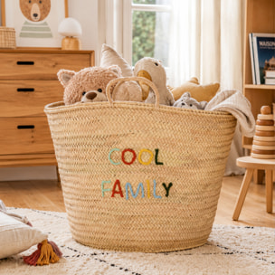 Panier de rangement tressé COOL FAMILY - Naturel