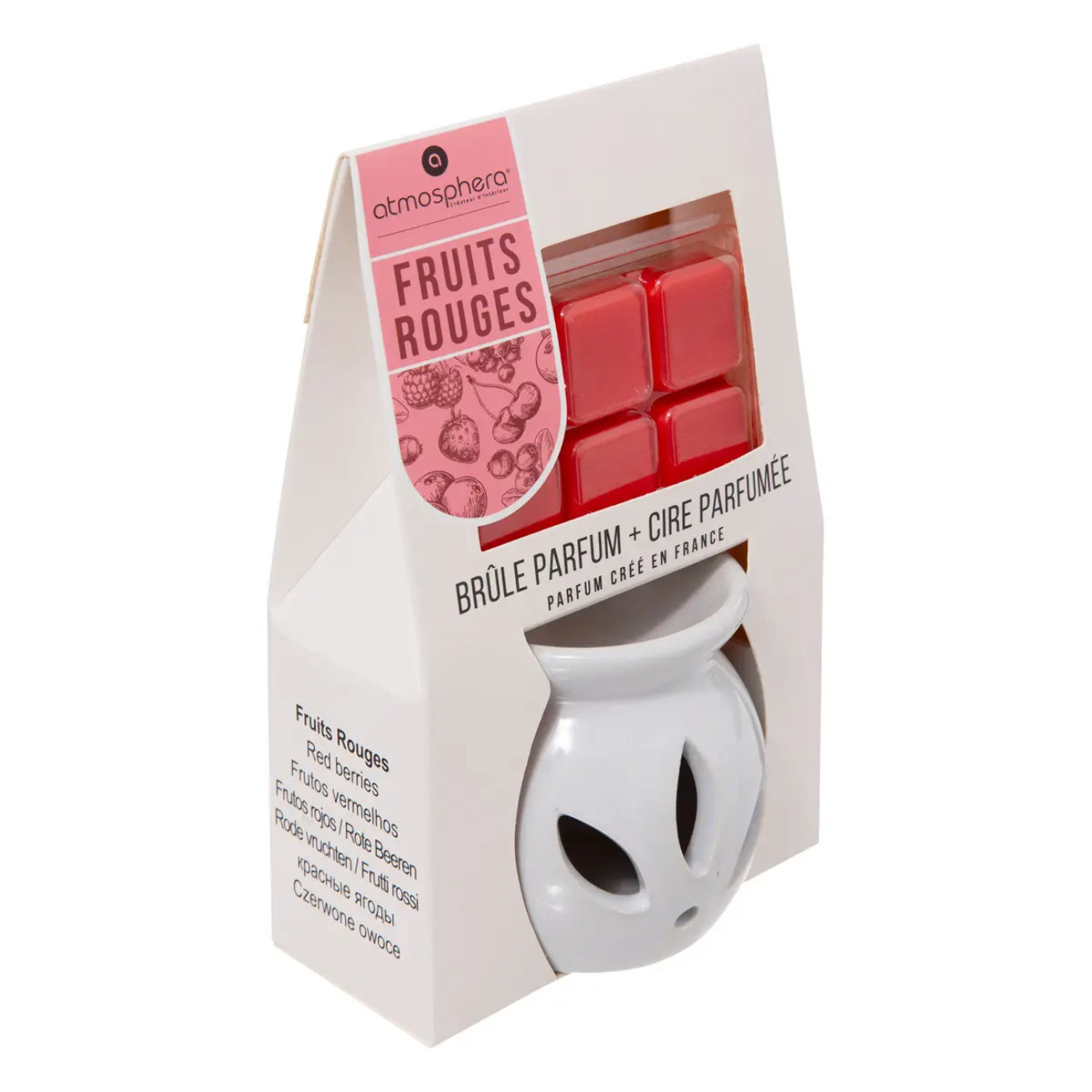 Brûle-parfum et cire fruits rouges 30g