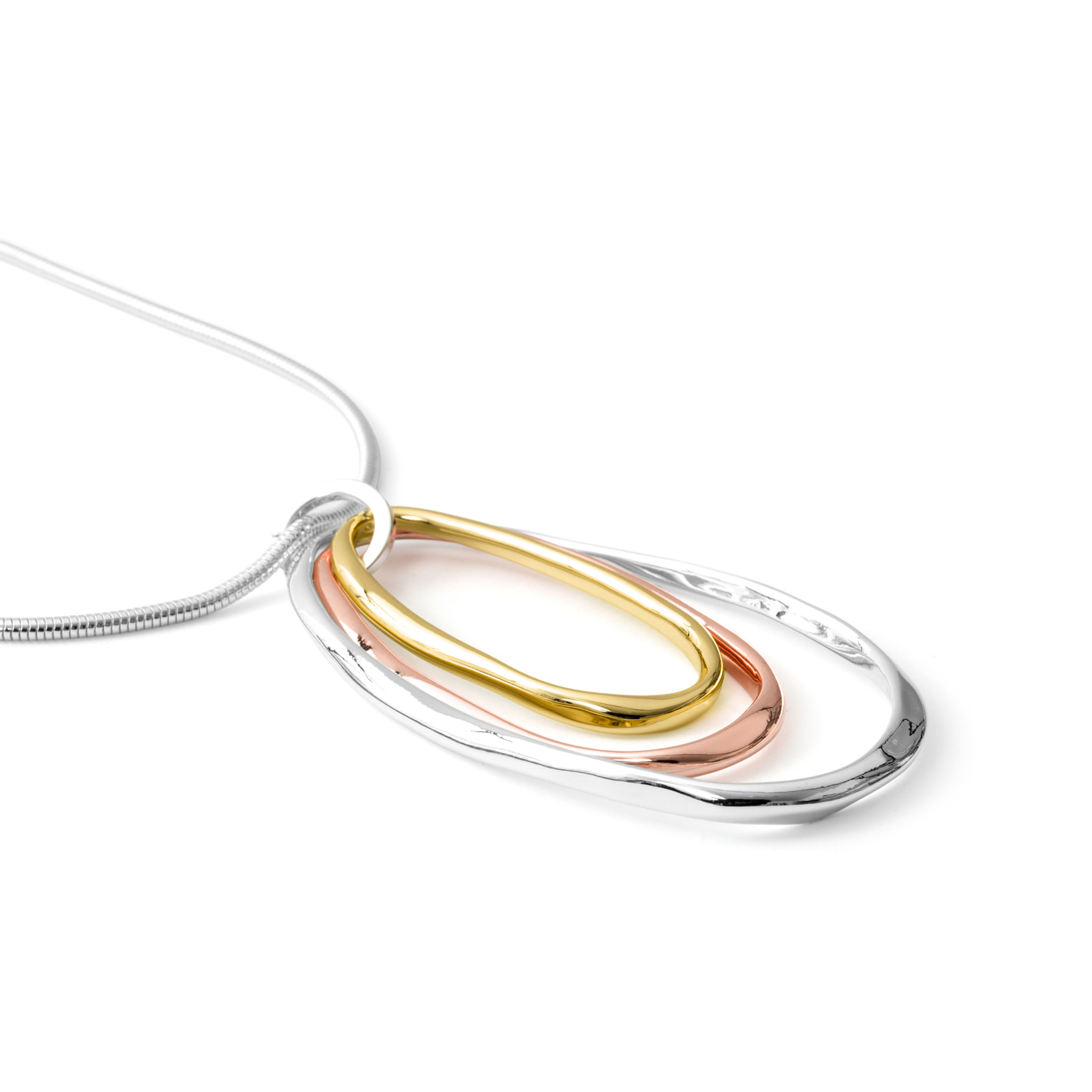 Collar Lisi acabado plata y oro 18k