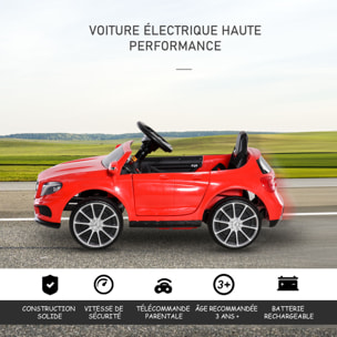 Voiture véhicule électrique enfant 6 V 7 Km/h max. télécommande effets sonores + lumineux Mercedes GLA AMG rouge