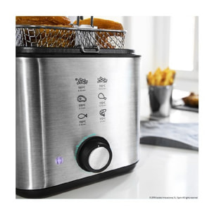 Cecotec Friteuse Électrique CleanFry Infinity 1500. 1.5 L, Jusqu’à 190 ºC, Cuve