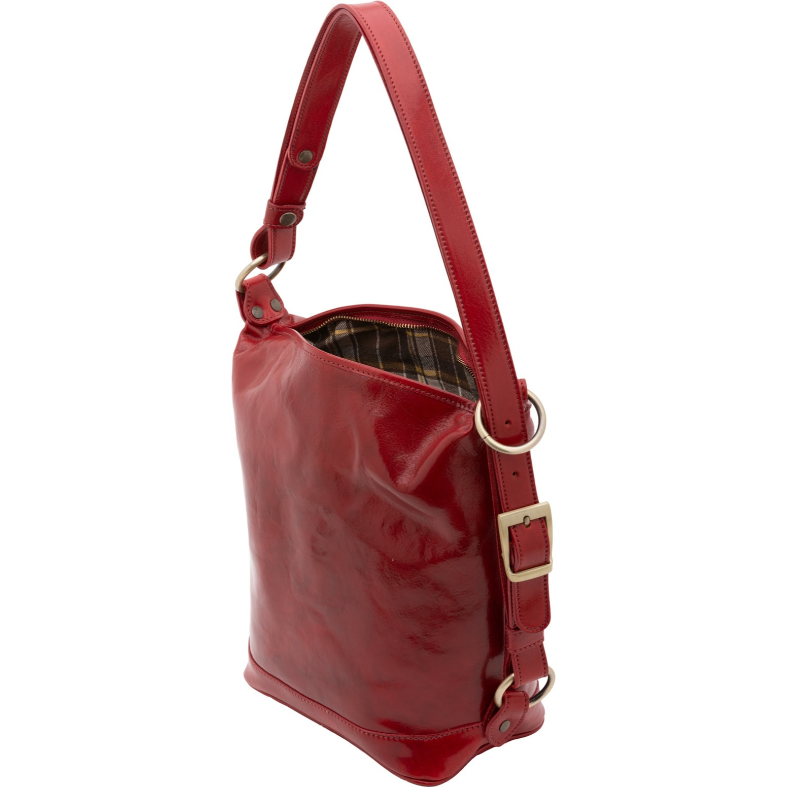 Borsa a secchiello da donna - Modello False - Vera pelle - 34.0 x 33.0 x 15.0 cm