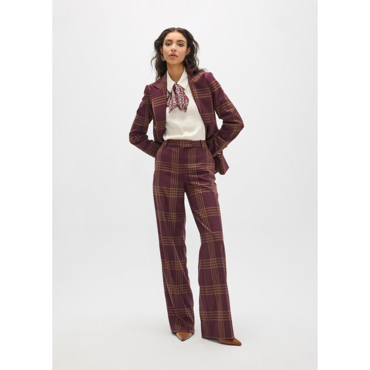 Pantaloni a quadri a gamba dritta