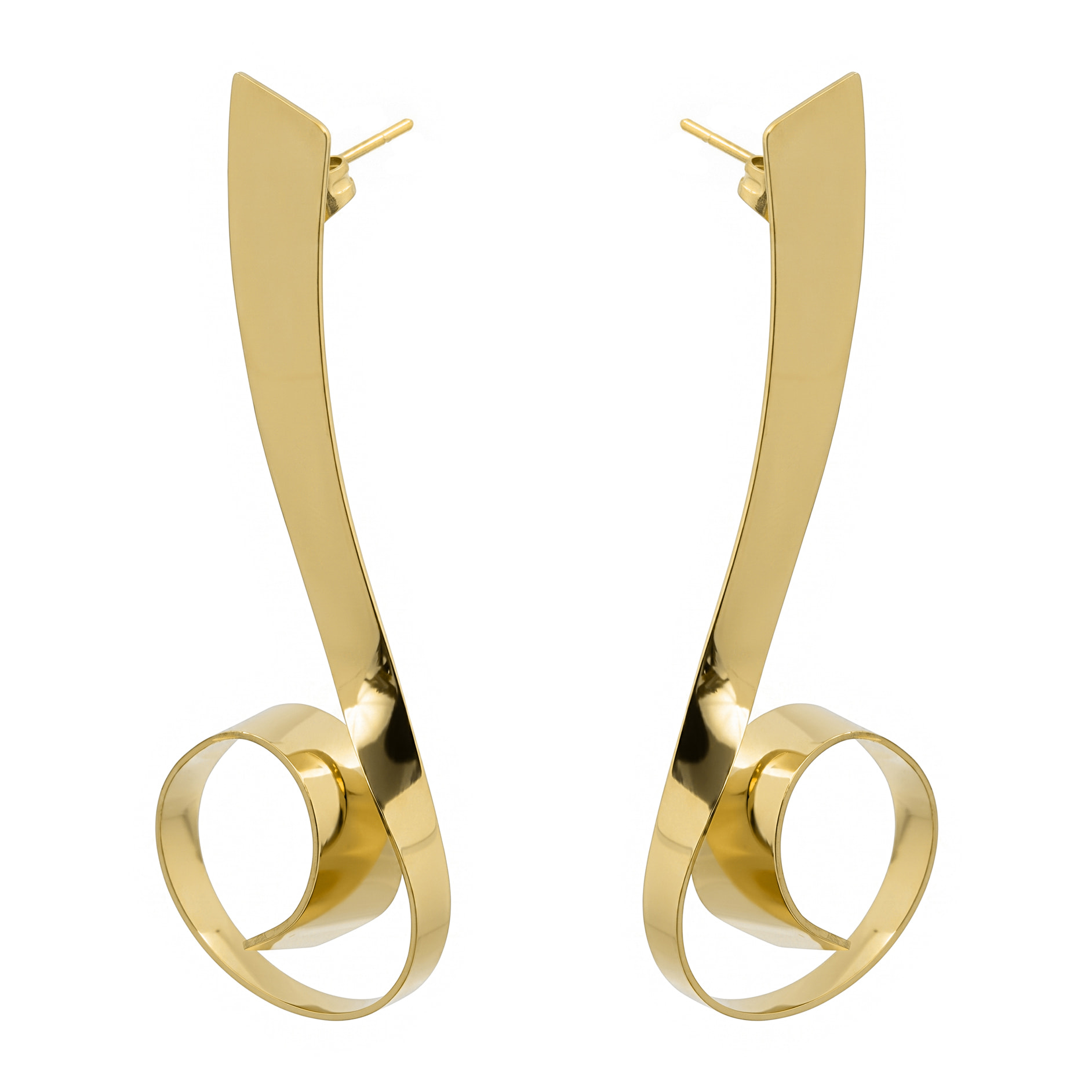 Pendientes Moneu acabado oro amarillo 18k