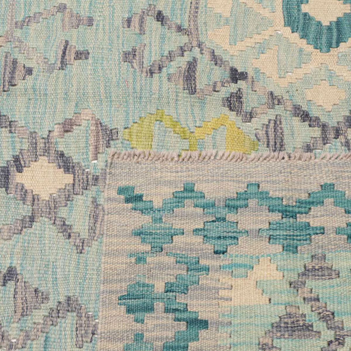 Tapis kilim géométrique, tissé plat en laine, MEMEDA