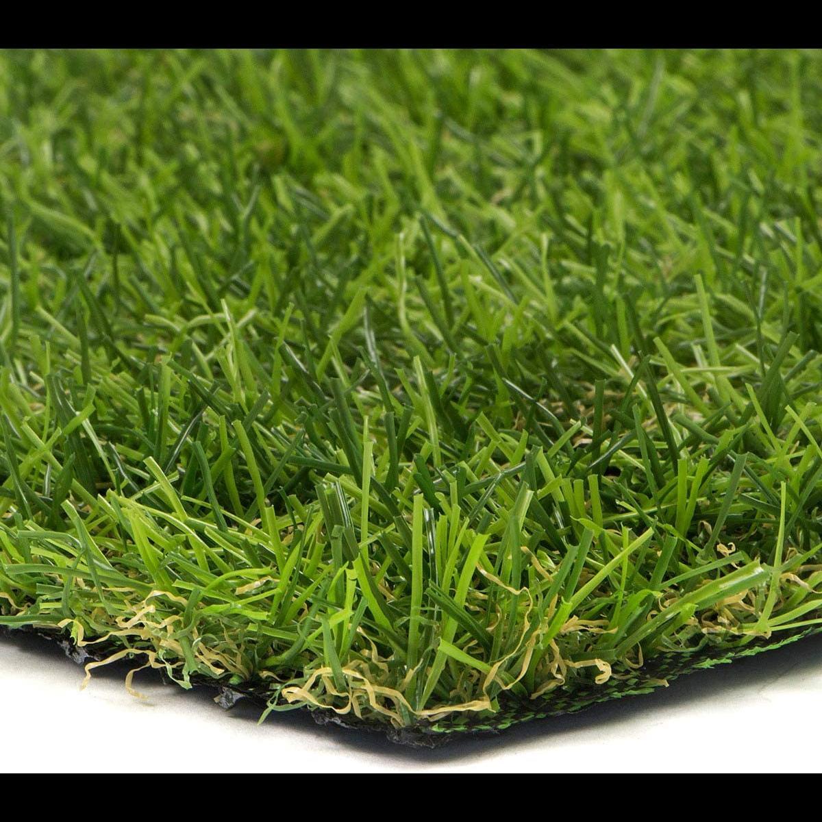 Prato Sintetico Manto Erboso Erba Finta Realistica Giardino 4 Sfumature di Colore Tappeto Erboso Sintetico Anti UV Atossico Drenante 20mm 2x20mt 40mq