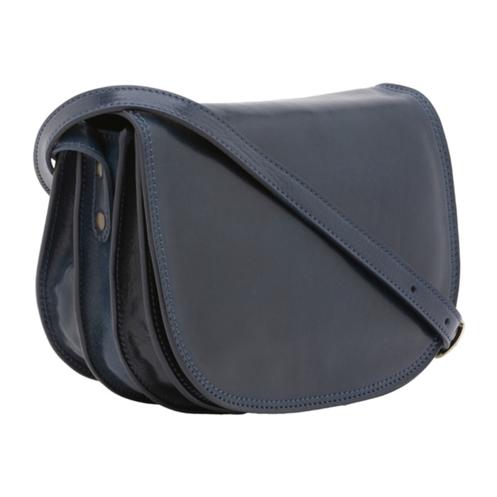 Borsa a tracolla da donna - Modello False - Vera pelle - 24.0 x 17.0 x 11.0 cm