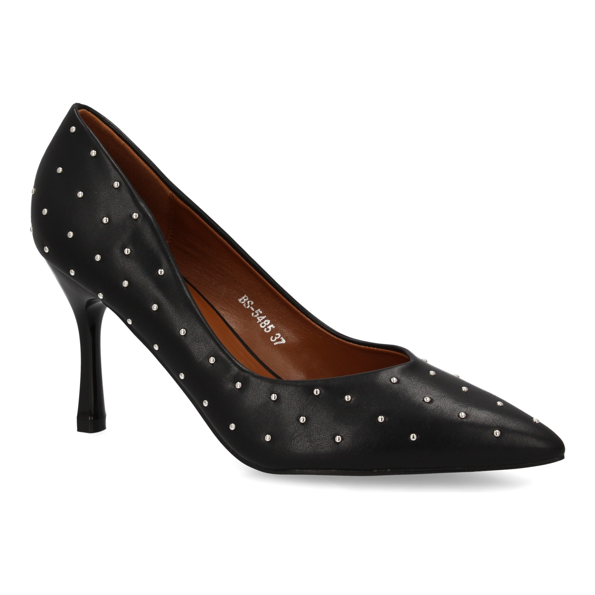 Stiletto mujer con pequeñas tachuelas metálicas