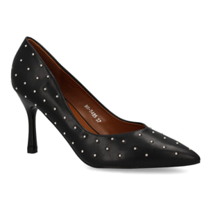 Stiletto mujer con pequeñas tachuelas metálicas