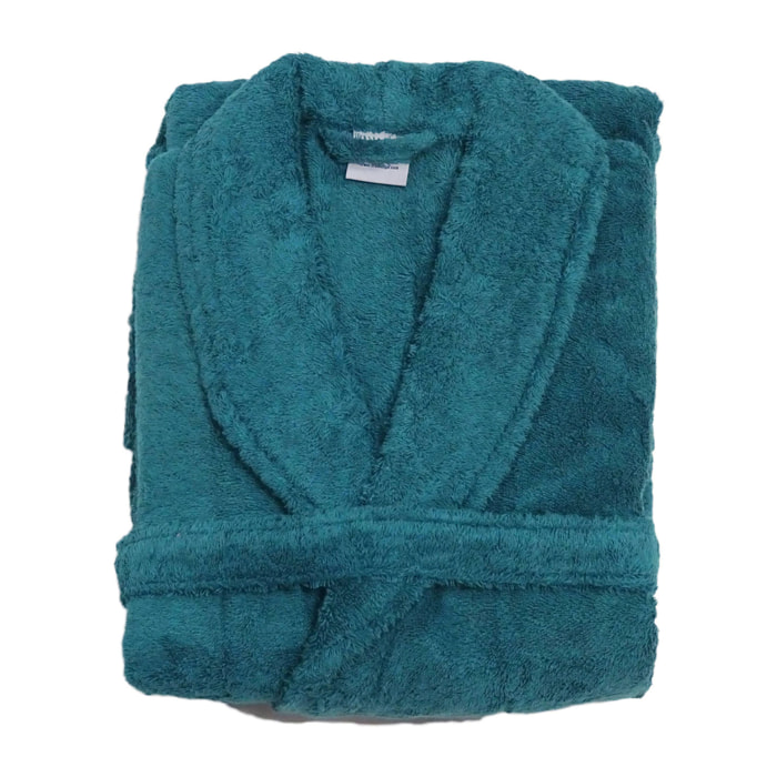 Peignoir de bain uni et coloré - Bleu Paon