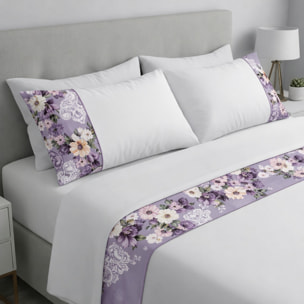 Completo letto Armonie IPERSAN Puro Cotone Ramage Bianco