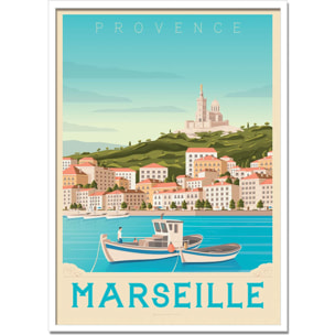 Affiche - Marseille - Olahoop Travel Posters