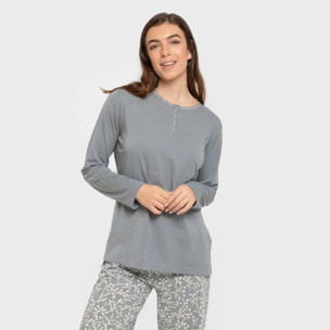 Pijama largo algodón Lauri Indigo