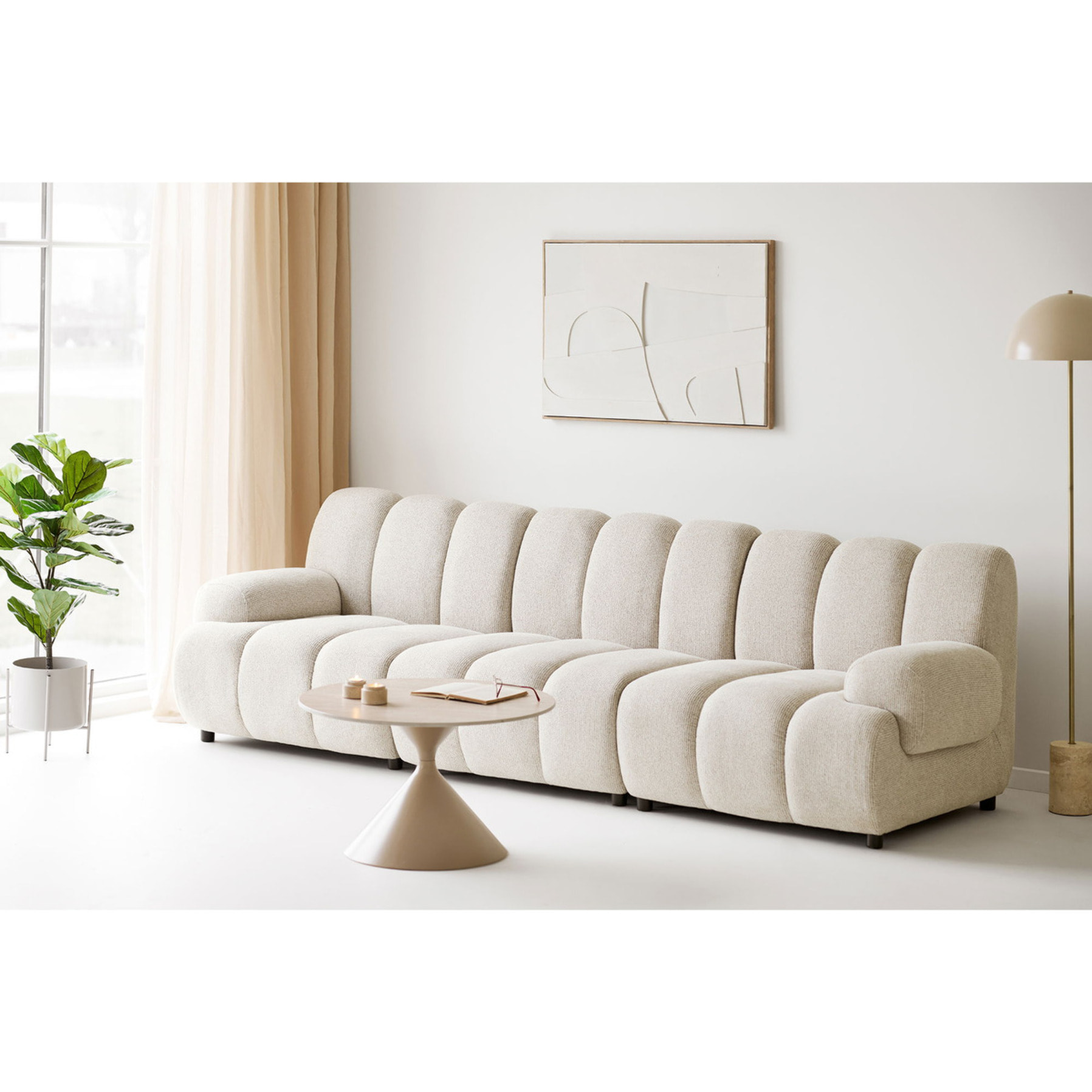 Quadro decorativo 3D Madeline No.2 in bianco 60x90 cm