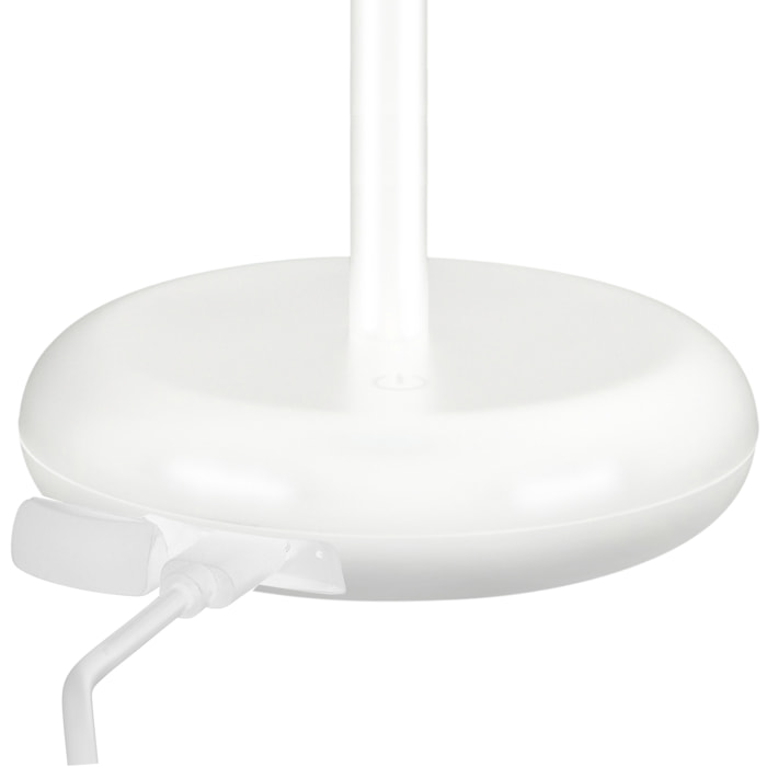 Forlight Pomer Sobremesa exterior en blanco con luz led blanco cálido 3000K