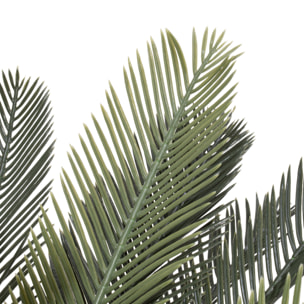 Cycas 85 - Pianta Artificiale Decorativa Tropicale Cycas H85 cm per Interno Esterno con Vaso Beige