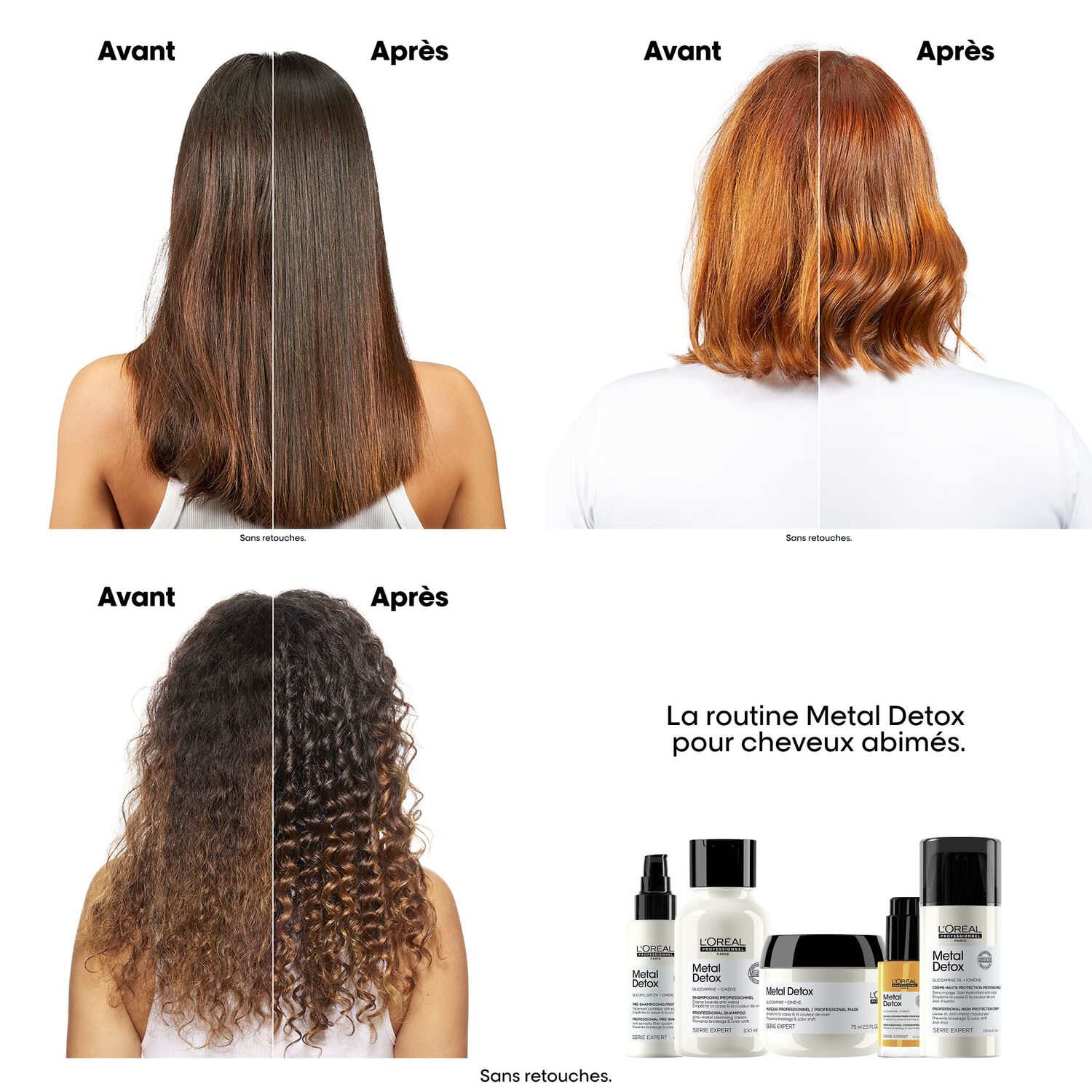 Serie Expert Metal Detox - Shampoing anti-métal pour cheveux sensibilisés et cassants.