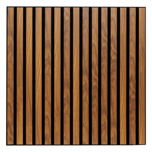 Panneau décoratif mural Colva bois foncé 60x60cm